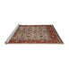 Sideview of Machine Washable Industrial Modern Camel Brown Rug, wshurb2622