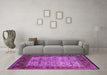 Machine Washable Oriental Purple Industrial Area Rugs in a Living Room, wshurb2622pur