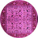 Round Oriental Pink Industrial Rug, urb2622pnk