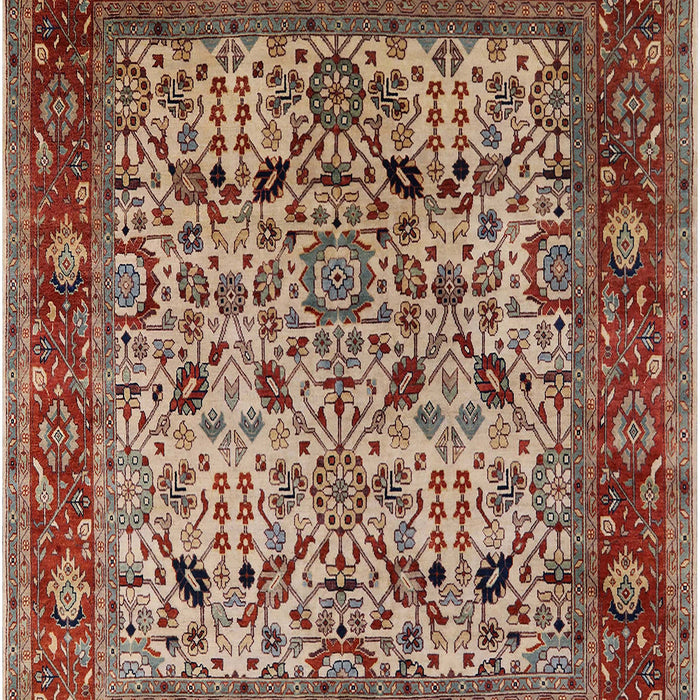 Mid-Century Modern Camel Brown Oriental Rug, urb2622