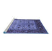 Sideview of Machine Washable Oriental Blue Industrial Rug, wshurb2622blu