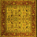 Square Oriental Yellow Industrial Rug, urb2622yw