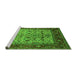 Sideview of Machine Washable Oriental Green Industrial Area Rugs, wshurb2622grn