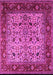 Machine Washable Oriental Pink Industrial Rug, wshurb2622pnk