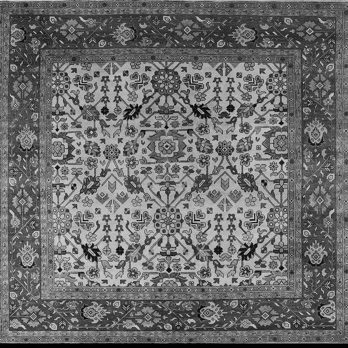Square Machine Washable Oriental Gray Industrial Rug, wshurb2622gry