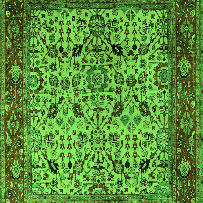 Machine Washable Oriental Green Industrial Area Rugs, wshurb2622grn