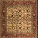 Square Oriental Brown Industrial Rug, urb2622brn