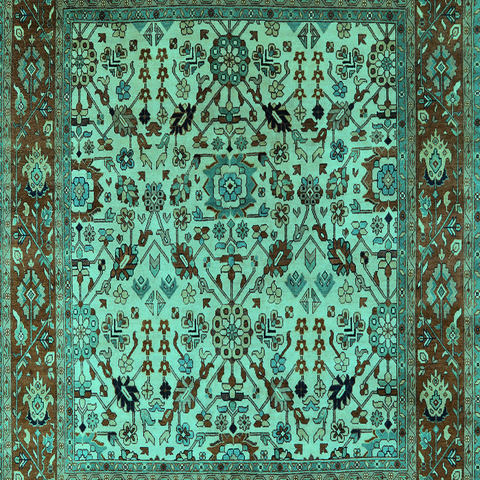 Oriental Turquoise Industrial Rug, urb2622turq