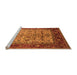 Sideview of Machine Washable Oriental Orange Industrial Area Rugs, wshurb2622org