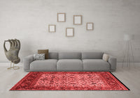 Machine Washable Oriental Red Industrial Rug, wshurb2622red