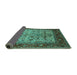 Sideview of Oriental Turquoise Industrial Rug, urb2622turq