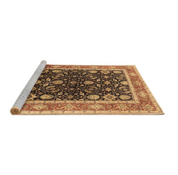 Sideview of Machine Washable Oriental Brown Industrial Rug, wshurb2623brn
