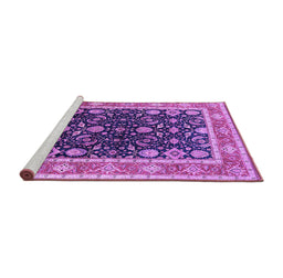 Sideview of Machine Washable Oriental Purple Industrial Area Rugs, wshurb2623pur