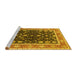 Sideview of Machine Washable Oriental Yellow Industrial Rug, wshurb2623yw