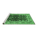 Sideview of Machine Washable Oriental Emerald Green Industrial Area Rugs, wshurb2623emgrn