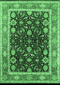 Oriental Emerald Green Industrial Rug, urb2623emgrn