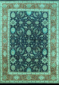 Oriental Turquoise Industrial Rug, urb2623turq