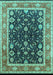 Oriental Turquoise Industrial Rug, urb2623turq