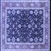 Square Oriental Blue Industrial Rug, urb2623blu