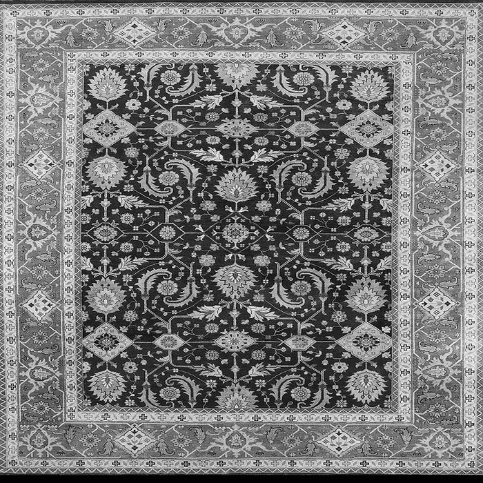 Square Oriental Gray Industrial Rug, urb2623gry