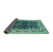 Sideview of Oriental Turquoise Industrial Rug, urb2623turq