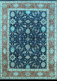 Oriental Light Blue Industrial Rug, urb2623lblu