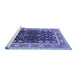 Sideview of Machine Washable Oriental Blue Industrial Rug, wshurb2623blu