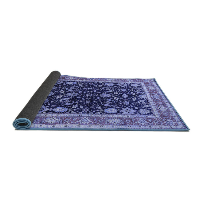 Sideview of Oriental Blue Industrial Rug, urb2623blu