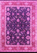 Machine Washable Oriental Pink Industrial Rug, wshurb2623pnk