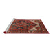 Sideview of Machine Washable Industrial Modern Dark Almond Brown Rug, wshurb2624