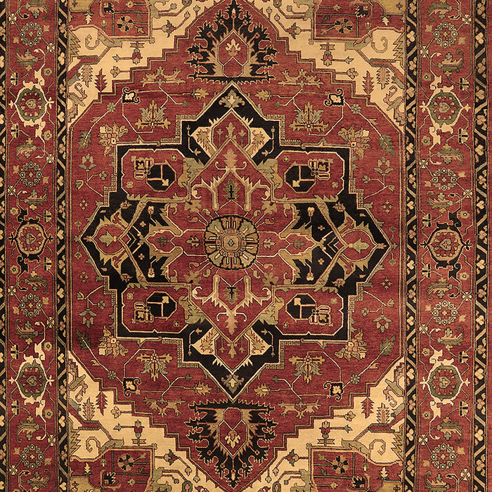 Machine Washable Persian Brown Traditional Rug, wshurb2624brn