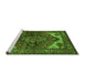 Sideview of Machine Washable Persian Green Traditional Area Rugs, wshurb2624grn