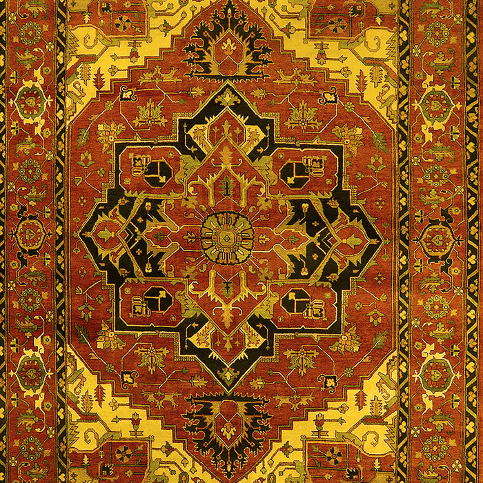Machine Washable Persian Yellow Traditional Rug, wshurb2624yw