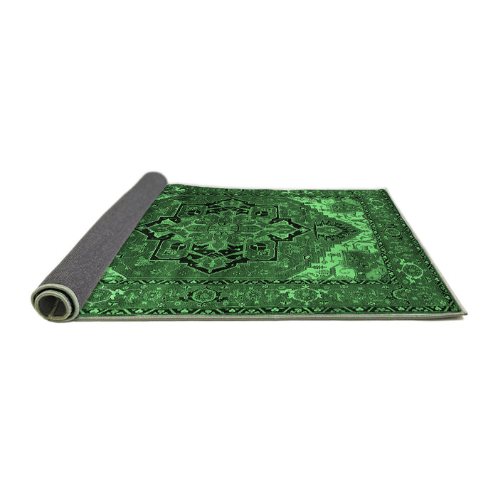 Sideview of Persian Emerald Green Traditional Rug, urb2624emgrn