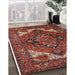 Machine Washable Industrial Modern Dark Almond Brown Rug in a Family Room, wshurb2624