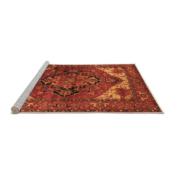 Sideview of Machine Washable Persian Orange Traditional Area Rugs, wshurb2624org