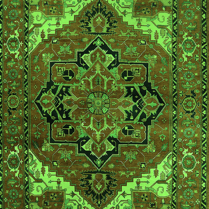 Machine Washable Persian Green Traditional Area Rugs, wshurb2624grn
