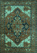 Machine Washable Persian Turquoise Traditional Area Rugs, wshurb2624turq