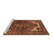 Sideview of Machine Washable Persian Brown Traditional Rug, wshurb2624brn