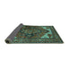 Sideview of Persian Turquoise Traditional Rug, urb2624turq
