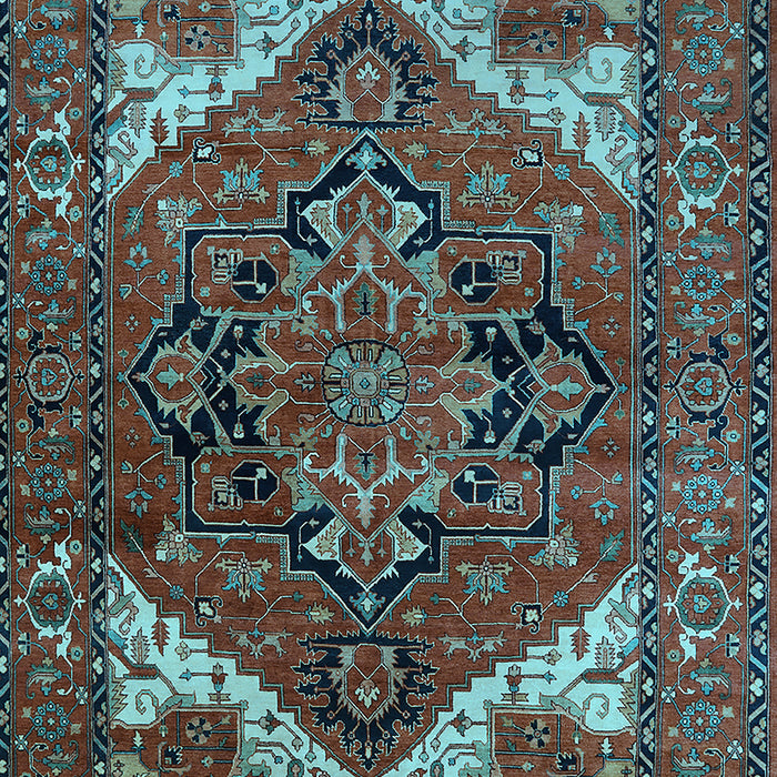 Machine Washable Persian Light Blue Traditional Rug, wshurb2624lblu