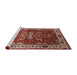 Sideview of Machine Washable Industrial Modern Tomato Red Rug, wshurb2625