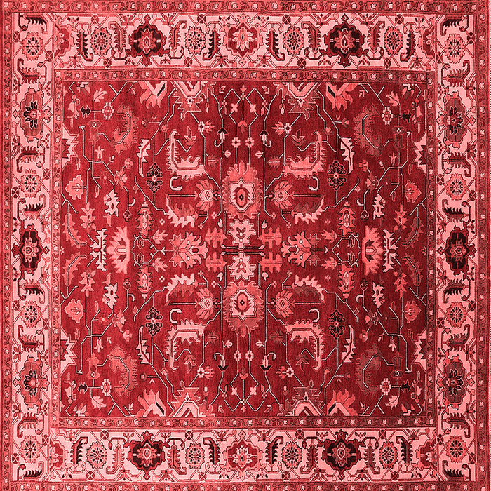 Machine Washable Oriental Red Industrial Rug, wshurb2625red