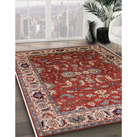 Mid-Century Modern Red Oriental Rug, urb2625