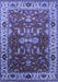 Machine Washable Oriental Blue Industrial Rug, wshurb2625blu