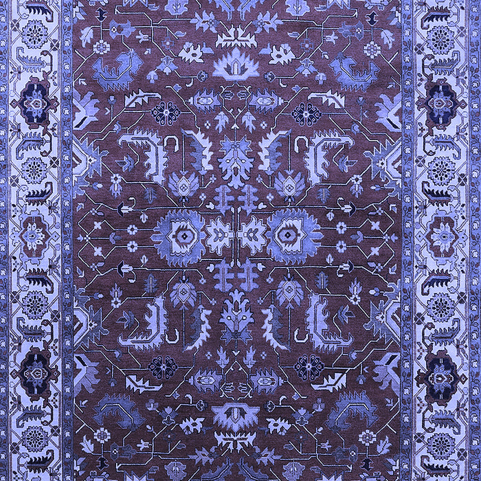Machine Washable Oriental Blue Industrial Rug, wshurb2625blu