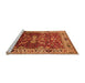 Sideview of Machine Washable Oriental Orange Industrial Area Rugs, wshurb2625org