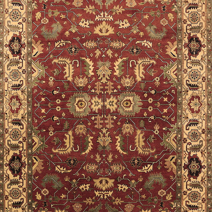 Machine Washable Oriental Brown Industrial Rug, wshurb2625brn