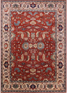 Mid-Century Modern Red Oriental Rug, urb2625