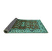 Sideview of Oriental Turquoise Industrial Rug, urb2625turq